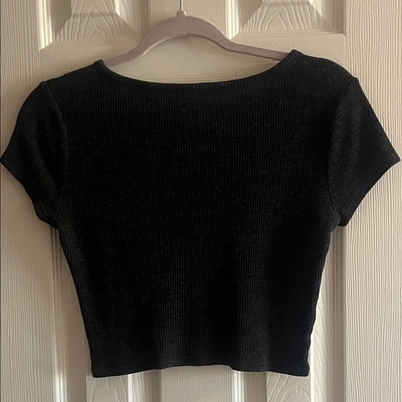 PacSun Black Ribbed Cropped Top - Picture 5 of 5